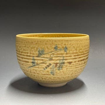 Seto Ware - Juzan Mizuno - Chawan - Theekop / Tomobako /