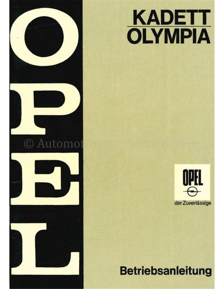 1968 OPEL KADETT | OLYMPIA INSTRUCTIEBOEKJE DUITS, Auto diversen, Handleidingen en Instructieboekjes