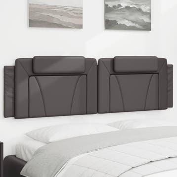 vidaXL Hoofdbordkussen Viana 180 cm kunstleer grijs, Verzenden, Nieuw, Grijs, Overige materialen