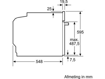 Siemens HB537GES3 - iQ500 - Inbouwoven 60 x 60 cm - 71 l -, Witgoed en Apparatuur, Verzenden, Zo goed als nieuw