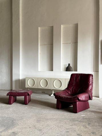 Rolf Benz - verstellbare Rückenlehne - Fauteuil - Leder -