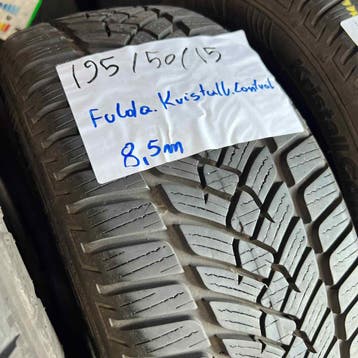 2 x Fulda 195-50-15 Winterbanden 8,5mm, Gebruikt, 15 inch, Band(en), Personenwagen