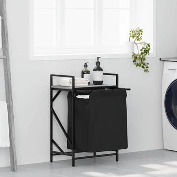 vidaXL Wasmand 1 vak met plank grijs sonoma eiken, Verzenden, Nieuw