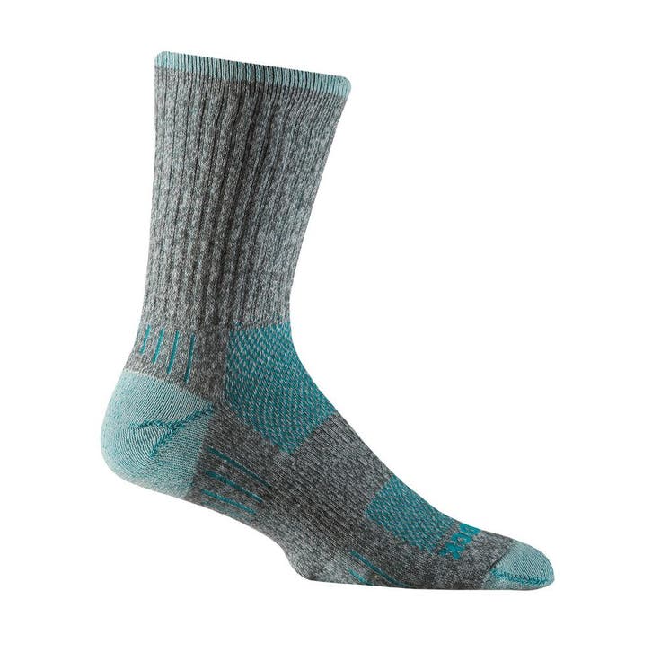 Wrightsock Escape Crew  Lichtgrijs/Turquoise - 37-41, Sport en Fitness, Bergsport en Wandelen, Kleding, Nieuw, Verzenden