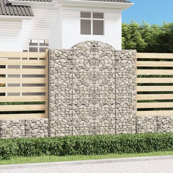vidaXL Schanskorf gewelfd 200x30x220/240 cm gegalvaniseerd, 100 cm of meer, Verzenden, Nieuw, Metaal