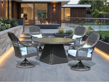 Veiling - REDONDA | 5-delig | Antraciet wicker + Blauwe kuss, Nieuw