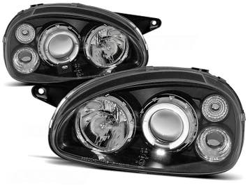Koplampen Opel Corsa B 93-00  Angel Eyes zwart, Ophalen of Verzenden, Nieuw