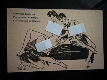 Italië - Propaganda-postkaart van de geallieerde troepen in, Verzamelen, Gelopen