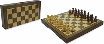 Schaakcassete Magnetisch Walnoot | HOT Games -, Verzenden, Nieuw