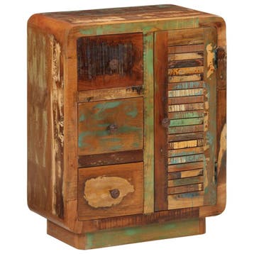 vidaXL Dressoir met 3 lades 55x30x70 cm massief gerecycled, Huis en Inrichting, Verzenden, Nieuw, 50 tot 100 cm, 25 tot 50 cm