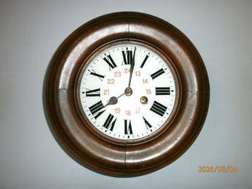 Wandklok - Hout - 1920-1930, Antiek en Kunst, Antiek | Klokken