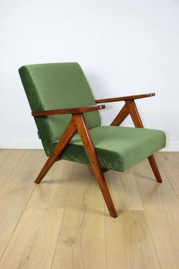 Lounge stoel - fauteuil - Beuken - Vintage stoel B-310 Var