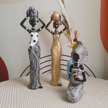 Afrikaanse Retro Decoratie Beeldjes - Stijlvolle Figuren voo, Verzenden