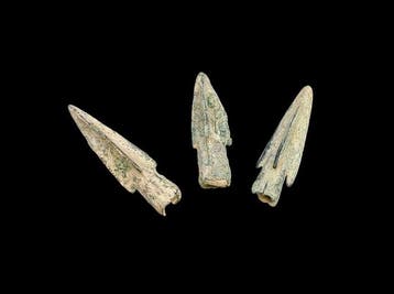 Oud-Grieks Brons Trilobe Arrowheads - 32 mm (Zonder