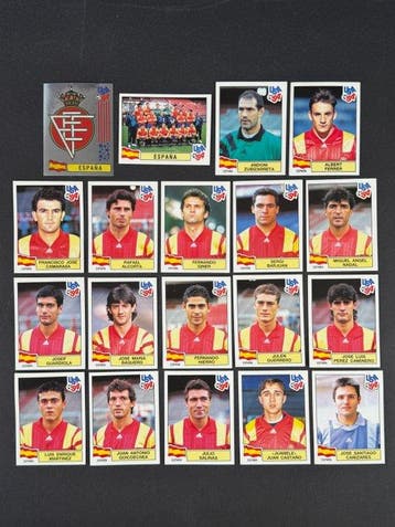 1994 Panini USA 94 World Cup, Espana: complete team #187/205, Nieuw