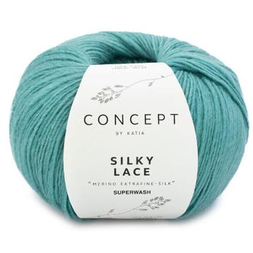 Katia Concept Silky Lace - 190 malachiet - Merino/Zijde Ga, Hobby en Vrije tijd, Breien en Haken, Ophalen of Verzenden, Nieuw