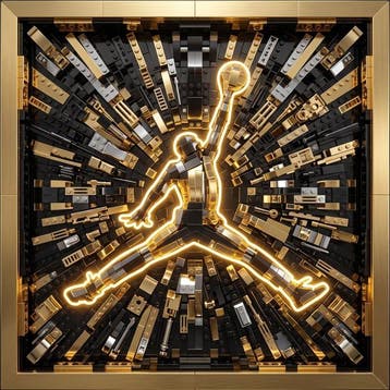 Artxlife - Lego Air Jordan Golden Neon, Nieuw