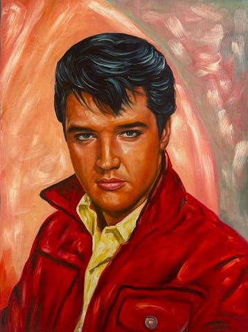Nguyn V.L (1993) - Elvis 80 60 cm - No Reserve