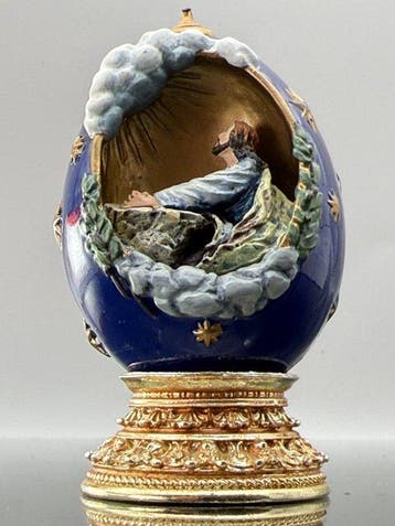 Fabergé ei - House of Faberge 24 Karat Gold Plated Imperial, Antiek en Kunst