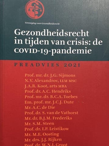 Gezondheidsrecht in tijden van crisis: de covid-19-pandemie, Verzenden, Zo goed als nieuw