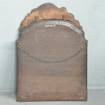 Kleine mahonie Soester spiegel ca 1820 met afneembaar kroon, Antiek en Kunst, Antiek | Spiegels, Ophalen of Verzenden