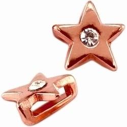 1 x metalen Ibiza schuiver ster met swarovski kristal Ros..., Ophalen of Verzenden, Nieuw, Overige typen