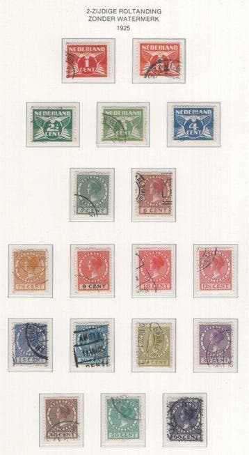 Nederland 1925/1930 - Verzameling Roltanding NVPH R1/R70 -, Gestempeld