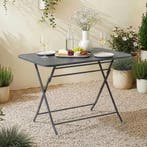 Klaptafel Sande tuintafel metaal vierkant 71x110x70 cm zwart, Tuin en Terras, Tuintafels, Verzenden, Nieuw