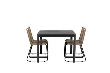 Tuintafel  Pim  Zwart   Teak  150*90cm  4 Stoelen  The Outsi, Verzenden, Nieuw
