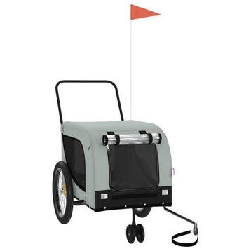 Fietskar voor hond - Grijs/Zwart | Tweedekansje | OP=OP, Ophalen of Verzenden, Zo goed als nieuw, Hondenkar, 40 tot 60 kg