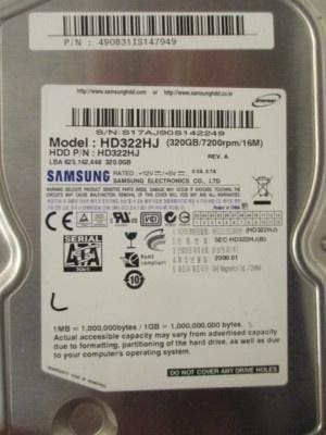 Samsung HD322HJ – 320GB – 3.5 SATA HDD – 9.5mm – 7200 RPM –, Ophalen of Verzenden, Nieuw