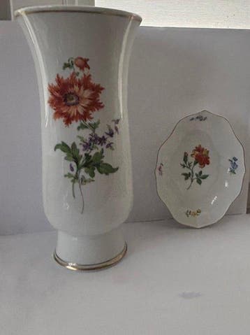 Meissen - Schaal (2) - Porselein - Meissen servies (2)