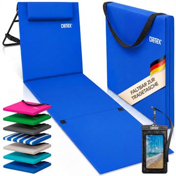 Strandmat Blauw 158x56x46cm gestoffeerd (Ligbed - Lounge), Verzenden, Nieuw