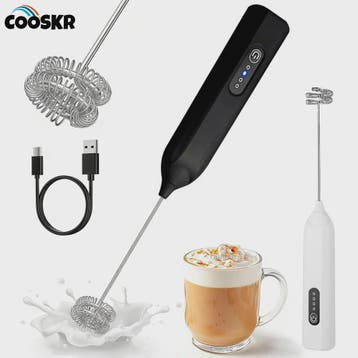 Elektrische Melkopschuimer & Handmixer - Oplaadbaar, Draadlo, Verzenden, Nieuw