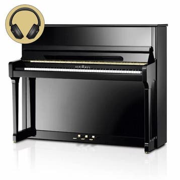 Schimmel Classic C121 T TwinTone SP messing silent piano, Nieuw, Zwart, Piano