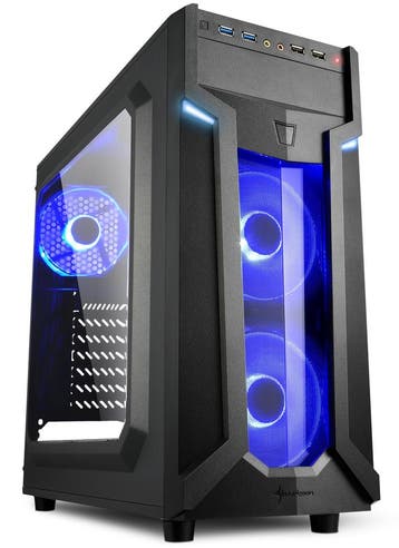 windows 7, 10 of 11 pro CWS (Game) pc Sharkoon Blue Intel, Ophalen of Verzenden, Nieuw
