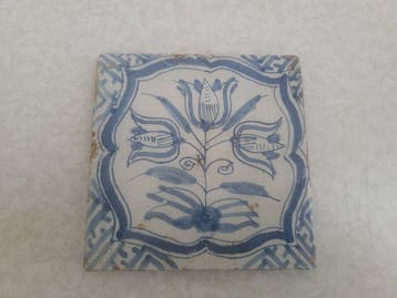 Antiek Tegel - Delft, Plateelbakkerij - Antiek - 1650-1700 -