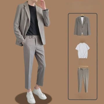 Stijlvol Koreaans Casual Herenpak - Loose Fit Lente/Herfst, Verzenden, Nieuw