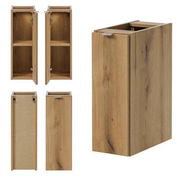 Badkamerkast Newport 59,5x20,4x40 cm eikenkleurig [en.casa], Verzenden, Nieuw