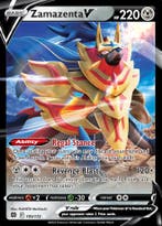 Zamazenta V 105/172 Brilliant Stars, Hobby en Vrije tijd, Verzamelkaartspellen | Pokémon, Ophalen of Verzenden, Nieuw, Losse kaart