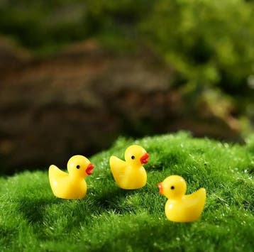 100x Mini Eend Ornamenten –Gele Hars Decoratie Aquarium en T, Verzenden, Nieuw