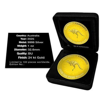 Australië. 1 Dollar 2025 1 oz Australian Silver Kangaroo