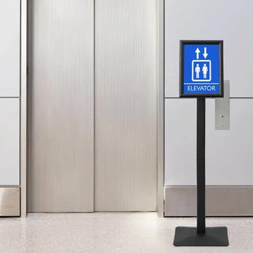 vidaXL Posterstandaard met voet a4 Gietijzer Zwart, Huis en Inrichting, Verzenden, Nieuw