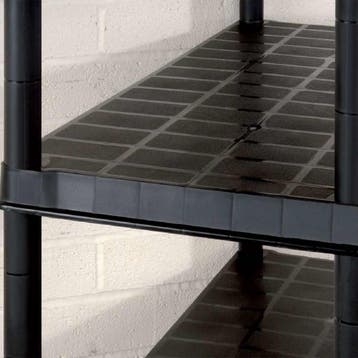 vidaXL Opbergrek 5-laags 274,5x45,7x185 cm kunststof zwart, Huis en Inrichting, Verzenden, Nieuw
