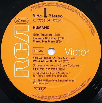 Bruce Cockburn - Humans, Ophalen of Verzenden, Gebruikt