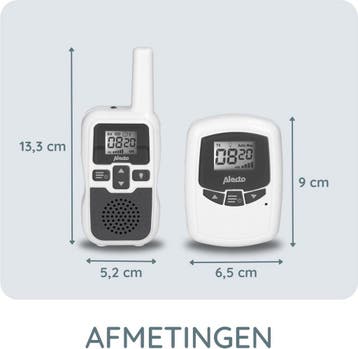 Alecto DBX-80 - Babyfoon met groot bereik - Tot 3km - Wit/An, Verzenden, Zo goed als nieuw
