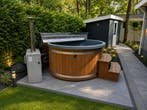 Hottub met Biokachel - duurzaam, snel op temperatuur hot tub, Ophalen of Verzenden, Nieuw, Pomp, Vast