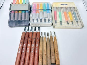 25 Japanese Wood Carving Chisels – Matsunaga & Assorted