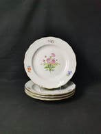 Meissen - Fiori - 4 Piatti da cena - D.25cm - 1.Wahl - In