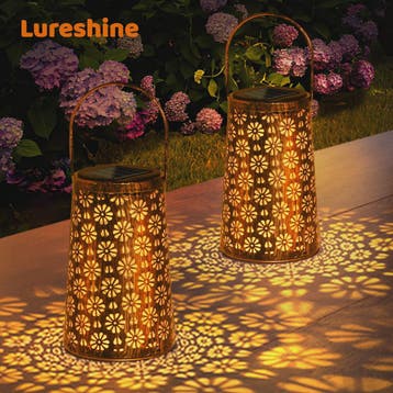 Set Zonne-energie Buitenlantaarns - Decoratieve Metalen Hang, Verzenden, Nieuw